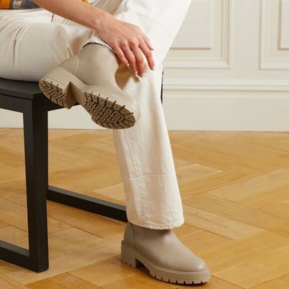 NWT$875 AQUAZZURA Saint Honoré Leather Combat Chunky Ankle Boots Sz 37, US 7 - Picture 16 of 16